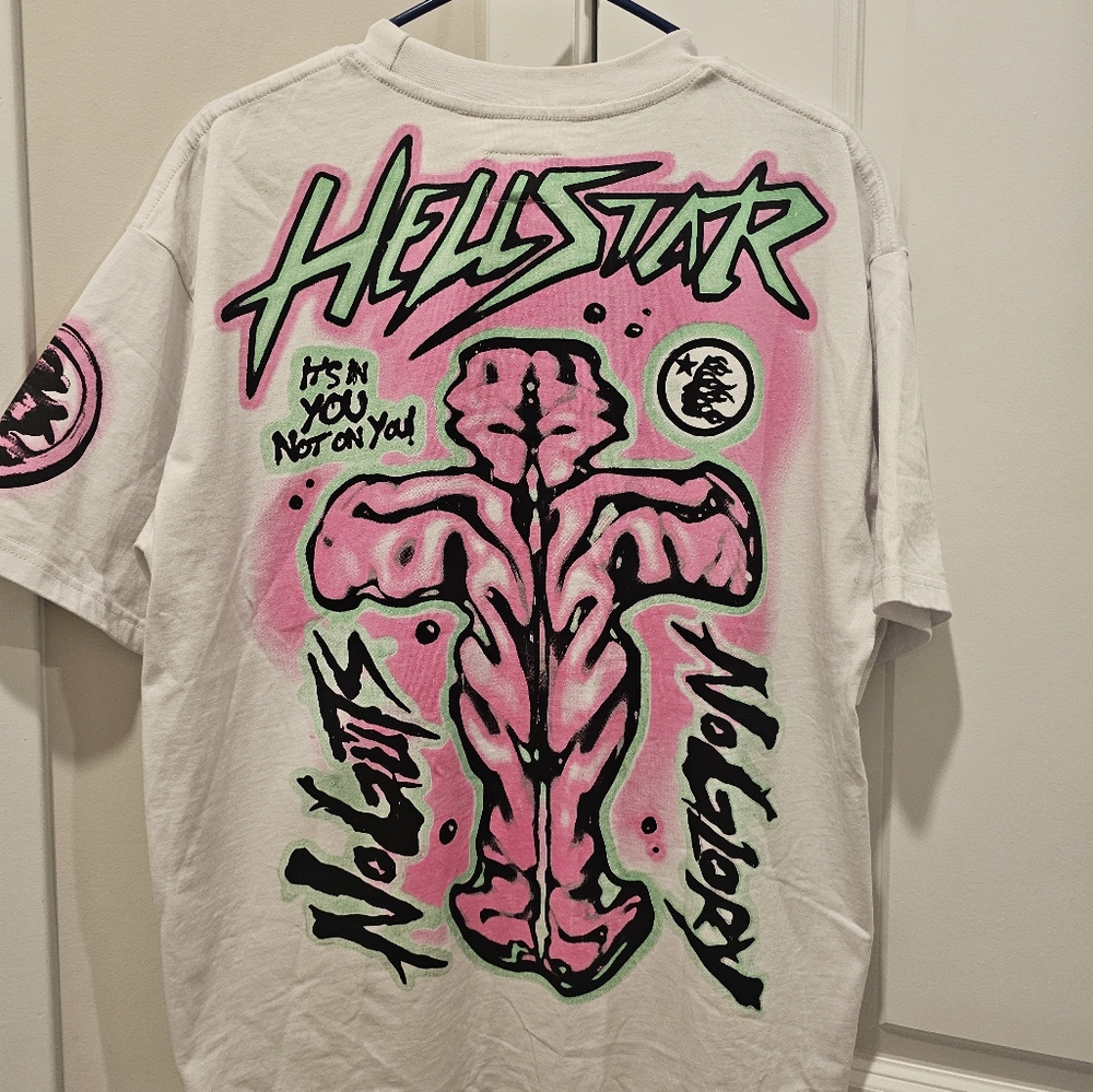 HELLSTAR TEE NO GUTS NO GLORY SIZE MEDIUM